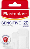 Elastoplast Sensitive Hypoallergenic Plasters (20 Pieces), for Painless Removal, Soft and Breathable Fabric Plasters, Protects and Cushions The Wound, White