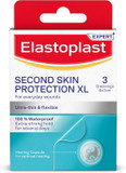 Elastoplast Second Skin Protection Faster Healing XL Dressings (3 Patches), Hydrocolloid Dressings with Advanced and Flexible Protection and Faster Wound Healing, Ultra-Thin and Waterproof