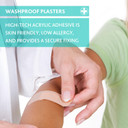 Dependaplast Washproof Plasters Assorted, Flexible PU Plastic Film, Secure Adhesive, Breathable, Waterproof - Box of 100 Dependaplast Washproof Plasters Assorted, Flexible PU Plastic Film, Secure Adhesive, Breathable, Waterproof - Box of 100