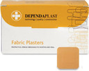 Dependaplast Advanced fabric plasters 4cm x 4cm - Hi Tech Lightweight, Water-Repellent, Flexible, Super-Sticky Adhesive - Box of 100