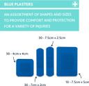 Dependaplast Food Area Blue Plasters With High Visibility And Metal Detection Properties, Easily Detectable, Individually Wrapped - Assorted Box of 100 Dependaplast Food Area Blue Plasters With High Visibility And Metal Detection Properties, Easily Detectable, Individually Wrapped - Assorted Box of 100
