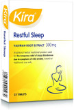 Kira® Restful Sleep | 25 Easy to Swallow Coated Valerian Tablets | containing 300mg standardised Valerian Root Extract | for a restful Night and Good Sleep
