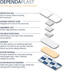 Dependaplast Advanced Fabric Finger Extension Plasters - Box of 50, Hi-Tech Lightweight, Water-Repellent, Flexible, Super-Sticky Adhesive
