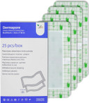 VED Dermapore Waterproof Adhesive Wound Dressing- Suitable for cuts and grazes, Diabetic Leg ulcers, venous Leg ulcers, Small Pressure sores- Medium,(9X 10 cm (Pack of 25)