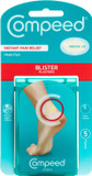 Compeed Medium Size Blister Plasters, 5 Hydrocolloid Plasters, Foot Treatment, Heal fast, Dimensions: 4.2 cm x 6.8 cm (Pack of 2)