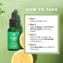 Vitality CBD Oral Spray in MCT Oil, 1200 mg, Lemon, 30 ml, NO THC