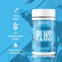 Warrior Ashwagandha Plus Gummies - Containing a Potent 10:1 Ashwagandha Extract, Rhodiola, L-Theanine and a Host of B Vitamins - Vegan - Gluten Free - Stress Relief - Orange Flavour (60 Gummies)