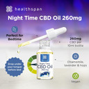 Healthspan 260mg Night Time CBD Oil Drops | with Chamomile, Hops, Lavender and Lemon Balm | Vegan