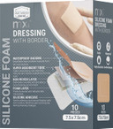 MX Wound DRESSINGS Silicone 7.5X7.5CM (Individually BARCODED - GIFTBOX of 10 Pouches)