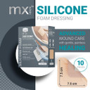 MX Wound DRESSINGS Silicone 7.5X7.5CM (Individually BARCODED - GIFTBOX of 10 Pouches)