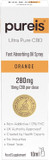 Pureis CBD Oil, Ultra Pure, Fast Absorbing - Orange Flavour Oral Spray - 280 mg = 10 mg of CBD per use - 0% THC, Non-Addictive, Vegan, Gluten-Free - 10 ml