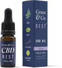 Grass & Co. REST Fast-Acting Night-Time CBD Oil Drops 500mg (5.5%) with a Restful Botanical Blend of CBD, Hops, Lavender, Bergamot & Vitamin B5 to Help Reduce Tiredness & Fatigue 10ml Bottle