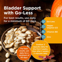Healthspan Bladder Support with Go-Less® | for Good Bladder Health & Urinary Flow | 300mg Go-Less® | Pumpkin Seed Extract & Soy Germ Extracts | Added Vitamin B6, D3 & Zinc | Vegan (120 Capsules)