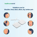 Healthcare World Tens Electrode Pads (Pack Of 4) Superior Long Lasting Self-Adhesive Electrodes 5x5cm Prewired Compatible With Medfit | Tenscare | Bodyclock | TPN | Neurotrac | Auvon Tens Machines