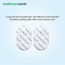 Tens Electrode Pads Oval Shape Set of 8 - by Healthcare World