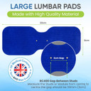 Med-Fit Large Lumbar Wireless TENS Self-Adhesive Electrode  Versatile, Durable, and Hassle-Free Pain Relief Ideal for The Lower Back (Blue, Large Lumbar 3 Pack)