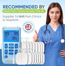 Med-Fit Pro Rechargeable Dual Channel TENS & Muscle Stimulator: Comprehensive Pain Relief, Rehabilitation, Relaxation, and Strengthening Solution | Manual Adjustments with 24 Built-in Programs