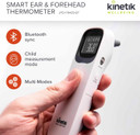 Kinetik Wellbeing Smart Ear Thermometer & Forehead, Non Contact  Medical Temperature Thermometer for Adults & Kids Used by the NHS - Bluetooth Electronic Body Temperature & Fever Alert