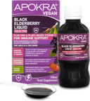 Elderberry Syrup Sugar Free, Acerola Vitamin C and Zinc for Adults & Kids | Big Bottle 150ml | Immune System Booster | Natural Strawberry Flavour | Vegan | Plant Based VIT C | APOKRA