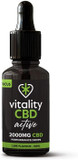 Vitality CBD Active Focus Drops with Ginkgo Biloba, Vitamin A, Guarana, 2000mg of CBD, 30ml, Lime Flavour, NO THC