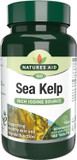 Natures Aid Sea Kelp 187mg  180 Vegan Tablets  High Strength Iodine Supplement  Supports Thyroid Function & Skin  With Calcium  Gluten Free  Natural Source  No Artificial Additives