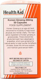 HealthAid Korean Ginseng 250mg 50 Capsules