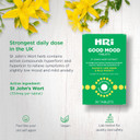 HRI Good Mood 30 Tablets - to Relieve The Symptoms of Slightly Low Mood and Mild Anxiety. 334 mg of St John's Wort Extract, Equivalent to 1670mg  2338mg of St Johns Wort. 1 Pack