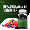Ved Ashwagandha (KSM-66) Gummies; ASG Chews Mixed Berry Flavour with Mother Culture, Vegan Health Supplement for Men and Women- 60 Chews 30 Days Supply Ved Ashwagandha (KSM-66) Gummies; ASG Chews Mixed Berry Flavour with Mother Culture, Vegan Health Supplement for Men and Women- 60 Chews 30 Days Supply