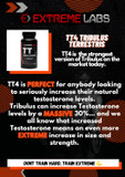 High Strength Tribulus Terrestris Natural Testosterone Booster for Men and Women, Tribulus Terrestris Capsules Supports Men's Levels, Extra Strength Booster, 90 Capsules, Extreme Labs