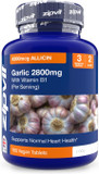 Zipvit Odourless Garlic Capsules 5000mg with Vitamin B1, Supports Heart Health, 10mg 500:1 Garlic Extract, 360 Capsules, 12 Months Supply