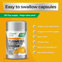 Vitawell Turmeric & Black Pepper | 150 Capsules | 500mg Turmeric (Curcuma longa) with Black Pepper | 1 a Day Adult Vitamin | 5 Month Supply | By Vitawell