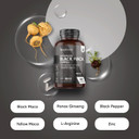 Maca Root Capsules 5550mg - 180 Capsules - 6 Months Supply - Black & Yellow Maca with L-Arginine & Panax Ginseng - Zinc Contributes to Normal Fertility & Reproduction (EFSA) - for Men & Women