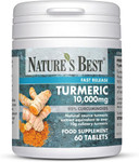 Turmeric Tablets Fast Release 10,000mg (200mg Extract) 95% Curcuminoids | High Strength Turmeric Curcumin | 60 Tablets | Fast Absorption Formula | UK Made | Purest Grade, standardised Extract (60)