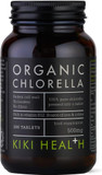 KIKI Health Organic Chlorella Tablets | 100% Organic Chlorella - Digestive, Immune, & Brain Health | Natural Source of Vegan Protein & Vitamins | Superfood for Detox Support, 200 Tablets (500mg)