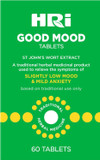 HRI Good Mood 60 Tablets - to Relieve The Symptoms of Slightly Low Mood and Mild Anxiety - 334 mg of St John's Wort Extract, Equivalent to 1670mg  2338mg of St Johns Wort. 1 Pack