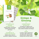 Healthspan Ginkgo & Ginseng Cognitive Support | 120 Tablets | Ginkgo Biloba | Panax Ginseng Extracts | Iodine | Vitamin B3 | Vitamin B5 | Vegan