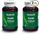 HealthAid Karela Extract 1250mg 60 Tablets (Pack of 2)