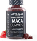 Maca Root Gummies 2000mg - High Strength Alternative to Maca Powder & Maca Capsules - Made from 100% Peruvian Maca Root Powder with L-Arginine, Vitamin B12 & B6-60 Count - Novomins