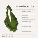 KIKI Health Organic Wheatgrass Juice Powder 100g, High Chlorophyll Content | Naturally Rich in Vitamin A, D & Zinc, Support Immune System, Vision, Skin, & Bones | Non-GMO & Gluten Free