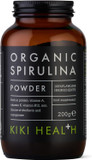 KIKI Health - Organic Spirulina Powder - 100% Pure, Non-GMO, High in Vitamin B12 & Iron - Boosts Energy, Immunity, Detox & Vitality - Rich in Antioxidants & Chlorophyll - 200g
