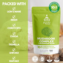 HYBRID HERBS  CORDYCEPS Mushroom Powder 10X Strength - Supplement for Muscle, Energy, Gym Workout, Immunity Support with Beta Glucans & Adenosine - HIGH Potency 10:1 Extract - 56 Serving (56g)