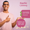 Healthspan Garlic 1,200mg (240 Tablets) |Supports Heart Health & The Respiratory System | Maintains Normal Cholesterol Levels | Added Vitamin B1 | Odour-Controlled & Easy to Swallow | Vegetarian