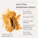 KIKI Health Organic Oyster Extract Mushroom | Standardised to 50% Polysaccharides | Real Fruiting Bodies Extract | Vegan, Gluten-Free, Non-GMO - 60 Vegicaps