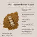 KIKI Health - Organic Maitake, Full-Spectrum Mushroom Extract - Standardised to 50% Polysaccharides - Made from 100% Fruiting Bodies - Natural Extract - 60 Veg Capsules