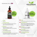 Feel Supreme - Lions Mane Supplement High Strength Mushroom Extract - Liquid Drops, 10:1 - Whole Fruiting Body - Brain Booster Supplements, Mushroom Supplement, Lions Mane Drops - 60ml