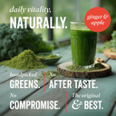 Grass & Co. Active Super Greens | Vegan Daily Greens Powder | 120g | Supports Energy, Digestion & Immunity | with Lions Mane, Moringa & Vitamins C, K2 & D3 | Apple & Ginger Flavour | 30 Day Supply