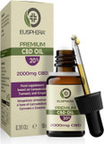 CBD Oil 20% with Turmeric & Ginger - 2000mg Cannabidiol Oil Drops Anti Inflammatory Joint & Muscle Relaxation - High Strength Natural Hemp Oil - Eusphera CBD Oil - 10ml