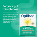 Optibac Probiotics for Those on Antibiotics - Vegan Digestive Probiotic Supplement with 4.5 Billion Bacterial Cultures - Researched Alongside Antibiotics - 10 Capsules