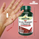 Natures Aid Calcium Magnesium & Vitamin D3 - Supports Bones Teeth Muscle Function & Immunity Supplement - High Potency Calcium Absorption and Immune Health - Vegan, Non-GMO, Gluten-Free - 90 Tablets