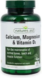 Natures Aid Calcium Magnesium & Vitamin D3 - Supports Bones Teeth Muscle Function & Immunity Supplement - High Potency Calcium Absorption and Immune Health - Vegan, Non-GMO, Gluten-Free - 90 Tablets